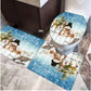 MHome Christmas Bathroom-Toilet Set with Rugs for Bathroom Decor Set3pc
