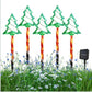 MTech Christmas Solar Lights 5-Pack – Outdoor Star & Snowflake Pathway Lights