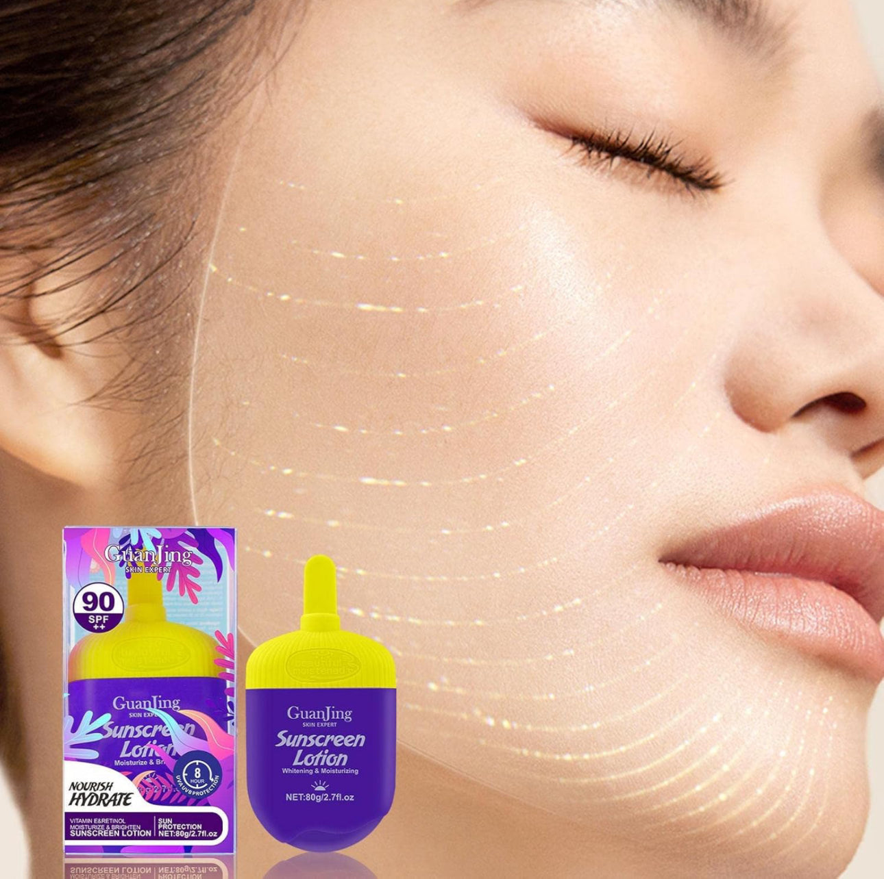 Guanjing SPF90 Sunscreen Lotion 80g