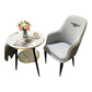 MFURN Bentley Design Dining Chair with Synthetic Leather and Metalic Legs Grey Only