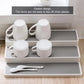 Smart Design 3-Tier Plastic Spice Rack - Non-Slip Lining and Feet - BPA Free - Cupboard, Jars, Cans, Cabinet, Countertop, Pantry, Storage, Kitchen Organizer - White with Gray