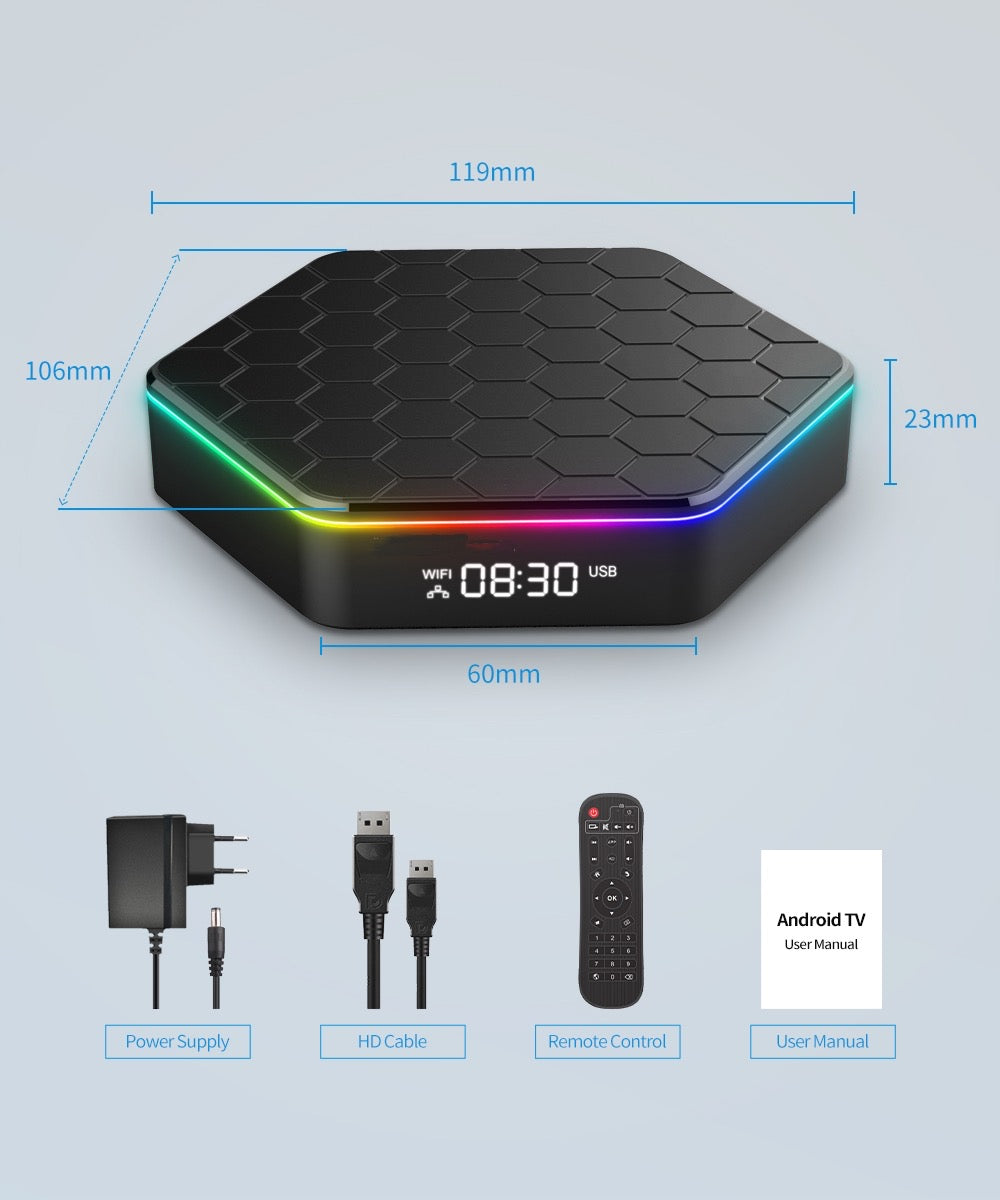 Android 12 Smart TV Box 5G Wifi 6