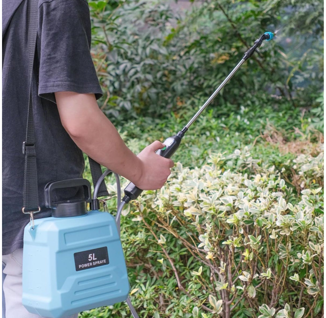 Electric Garden Sprayer Battery Powered Automatic Garden Plant Mister Rechargeable 5L
