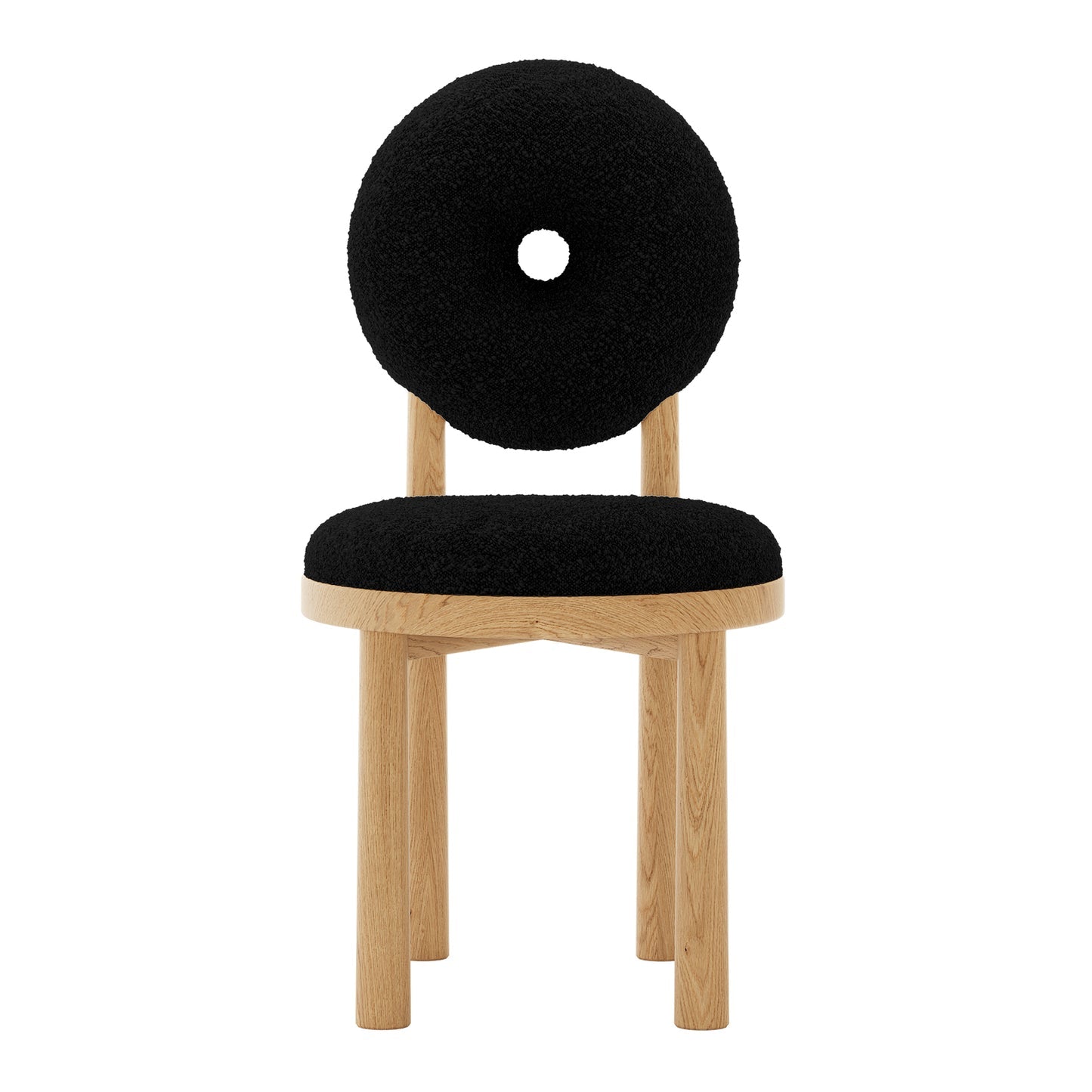 MFURN Donut Back Modern Dining Chair Available In Black or White Colour Options