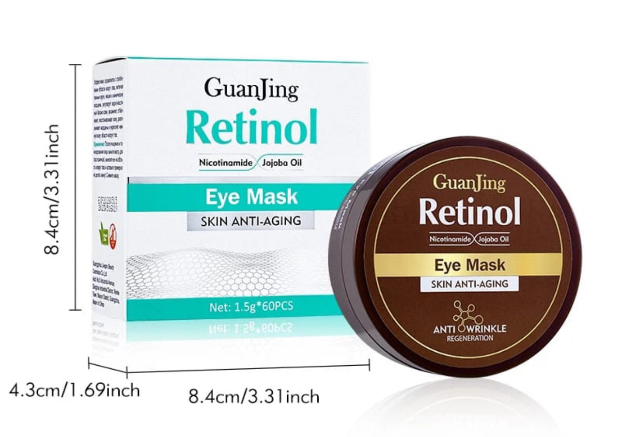 GuanJing Anti-Aging Eye Mask Retinol Nicotinamide Anti Wrinkle Concentrate Vitamin E A Moisturizes Lightens Stains
