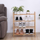 Bamboo Wood Storage / Shoe Rack With 4 Tier 12 Pairs Shoe Shelf Storage Organizer