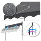 MHome Patio Awning Retractable Awning with Manual Crank Handle, Sun Protection Roof for Outdoor Use, Window Door Protection for Balcony Deck, Garden, Porch, Grey,- Various Sizes
