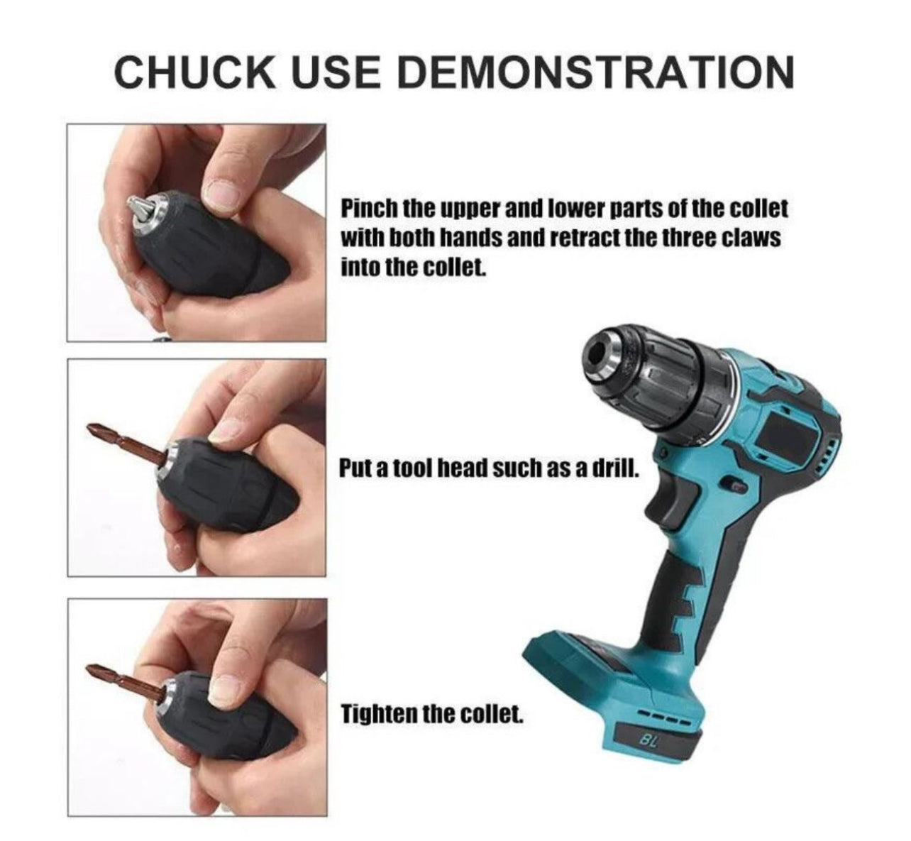 Multifunction Cordless Battery PowerTool Kit -4 Different Tools!