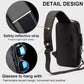 Stylish Small Sling Crossbody One Side Shoulder Bag Mobile Passport Document Waist Fanny Pack Tactical Travel Pouch for Daily Use With USB