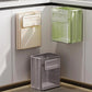 Hanging Kitchen Trash Can, Collapsible Waste Bin, Small Plastic Folding Hang Garbage Can for Cabinet Bedroom Bathroom Kitchen Office Car.