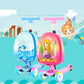 Kids Cartoon Theme Roller Luggage Scooter School Bag with Wheels