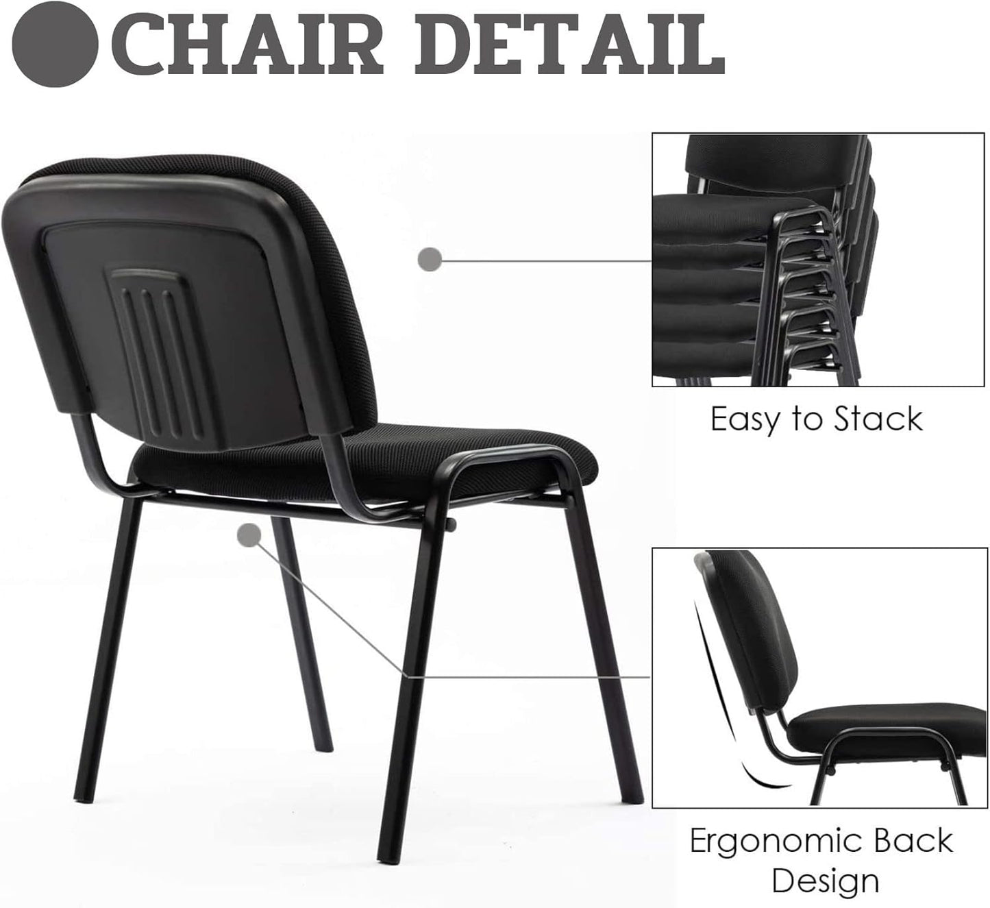 MFurn Stackable Steel Frame Chairs for Meeting Room and Reception