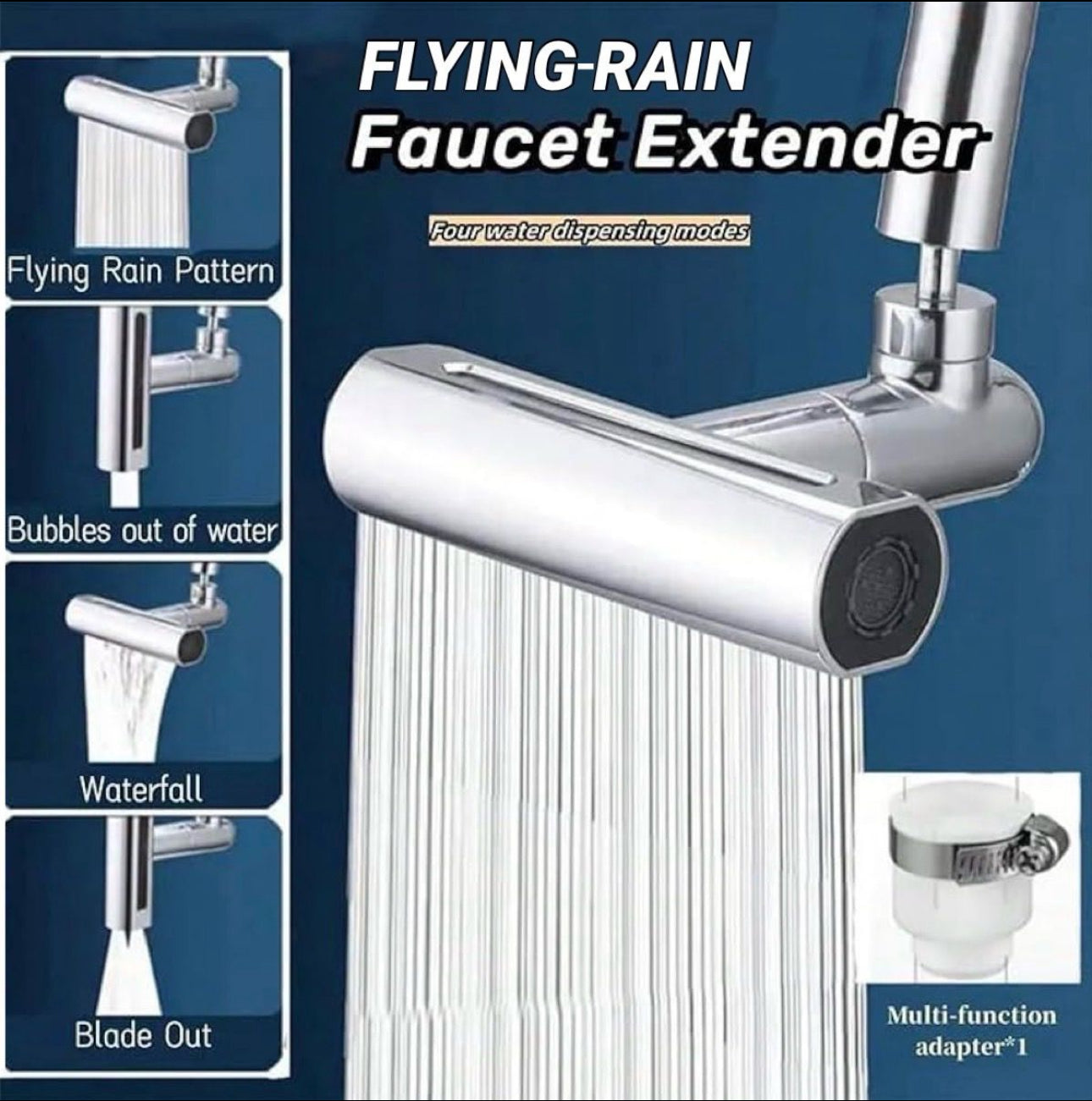 Faucet Extender Bathroom Sink Swivel Attachment Anti Splash -Rain Type