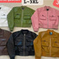 Ladies Faux Leather Crop Jacket - Long Sleeve Casual Wear-Various Colours