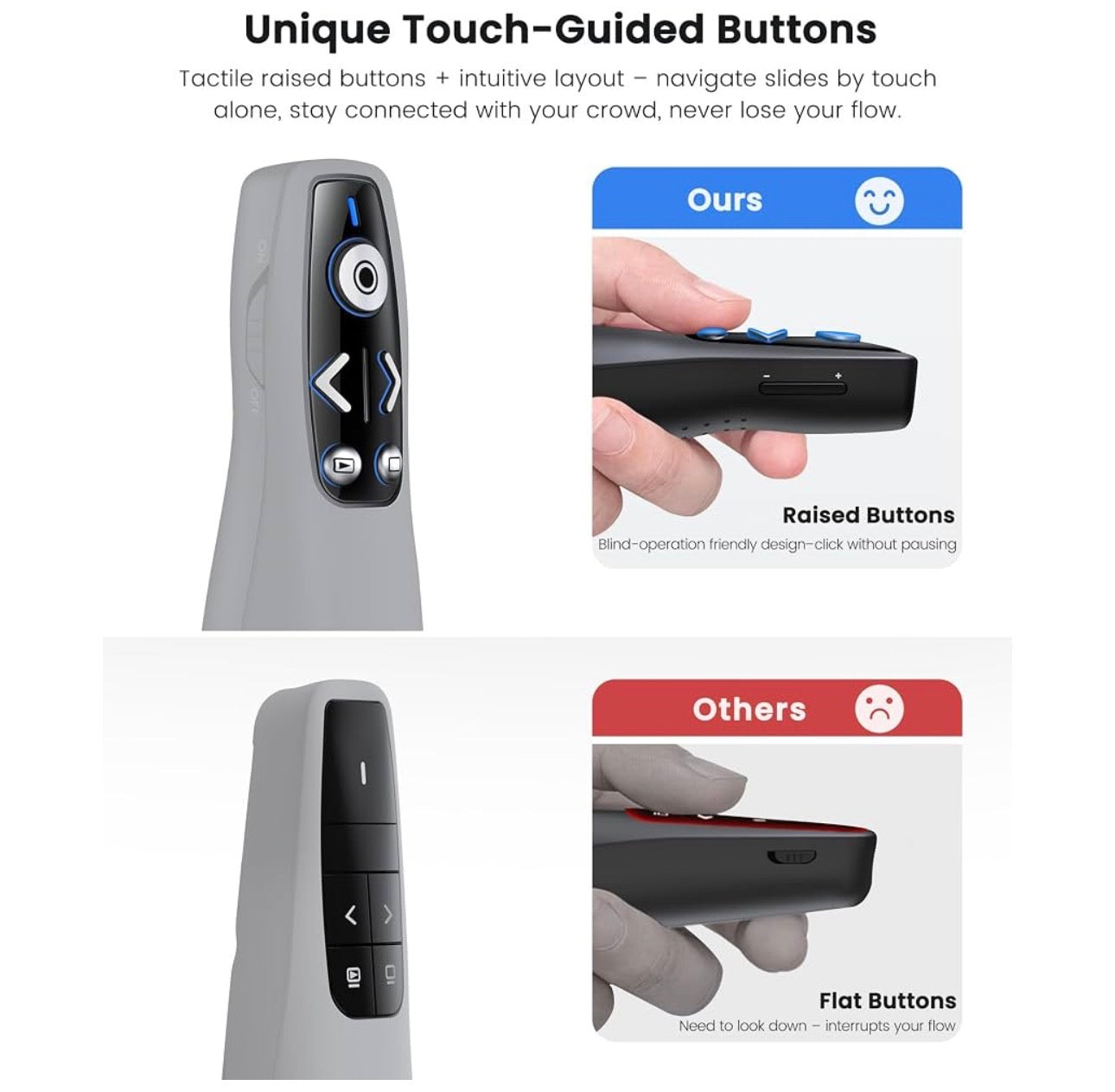 MTech
2-in-1 USB Type C Presentation Clicker Wireless Presenter Remote for PowerPoint, Powerpoint Clicker with Hyperlink & Volume Control PowerPoint Slide Advancer for Mac, Computer, Laptop