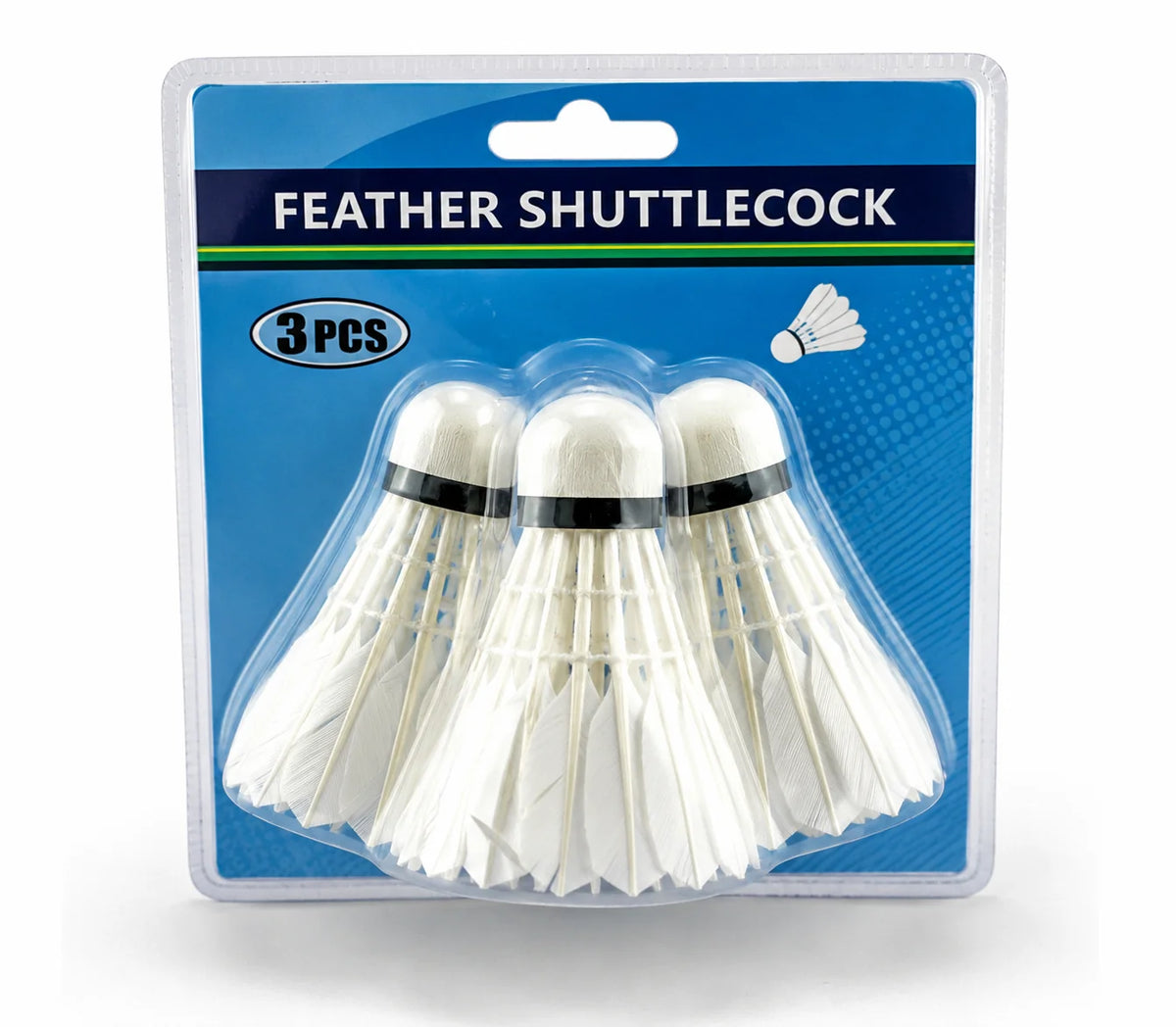 MSPORTZ 3 PCS Feather Shuttlecock – Durable Badminton Birdies for Indoor & Outdoor Play