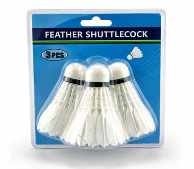 MSPORTZ 3 PCS Feather Shuttlecock – Durable Badminton Birdies for Indoor & Outdoor Play