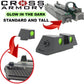 Glow in The Dark Night Sights Compatible with Glock- Standard Height - Black