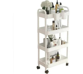 MFurn 3 Or 4-Tier Rolling Storage Trolley Cart – White, Yellow Or Black