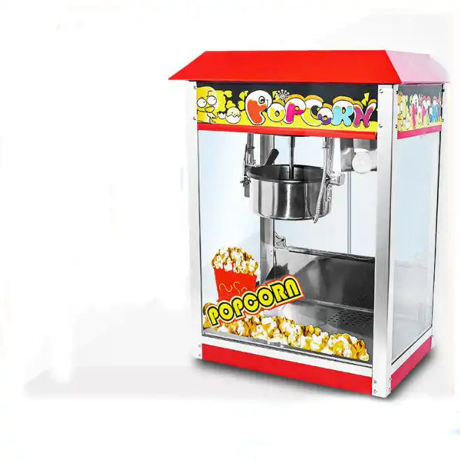 Popcorn machine commercial stall automatic puffing machine electric spherical butterfly roof popcorn machine