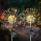 Solar Waterproof LED Firework lights Starburst Lights Garden Stake