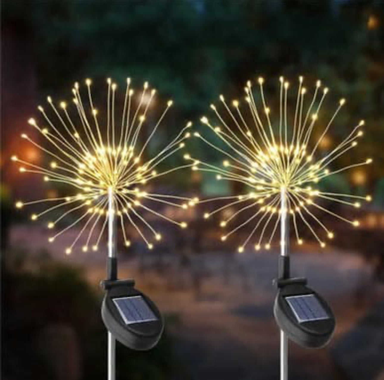 Solar Waterproof LED Firework lights Starburst Lights Garden Stake