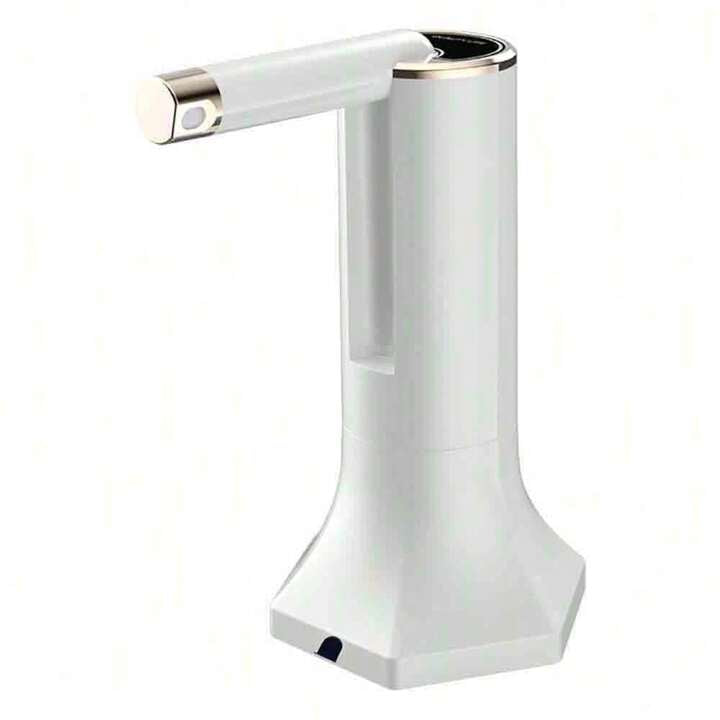 Portable Foldable Electric Drinking Water Pump USB Charging Suitable For Home Office Camp Travel (White)