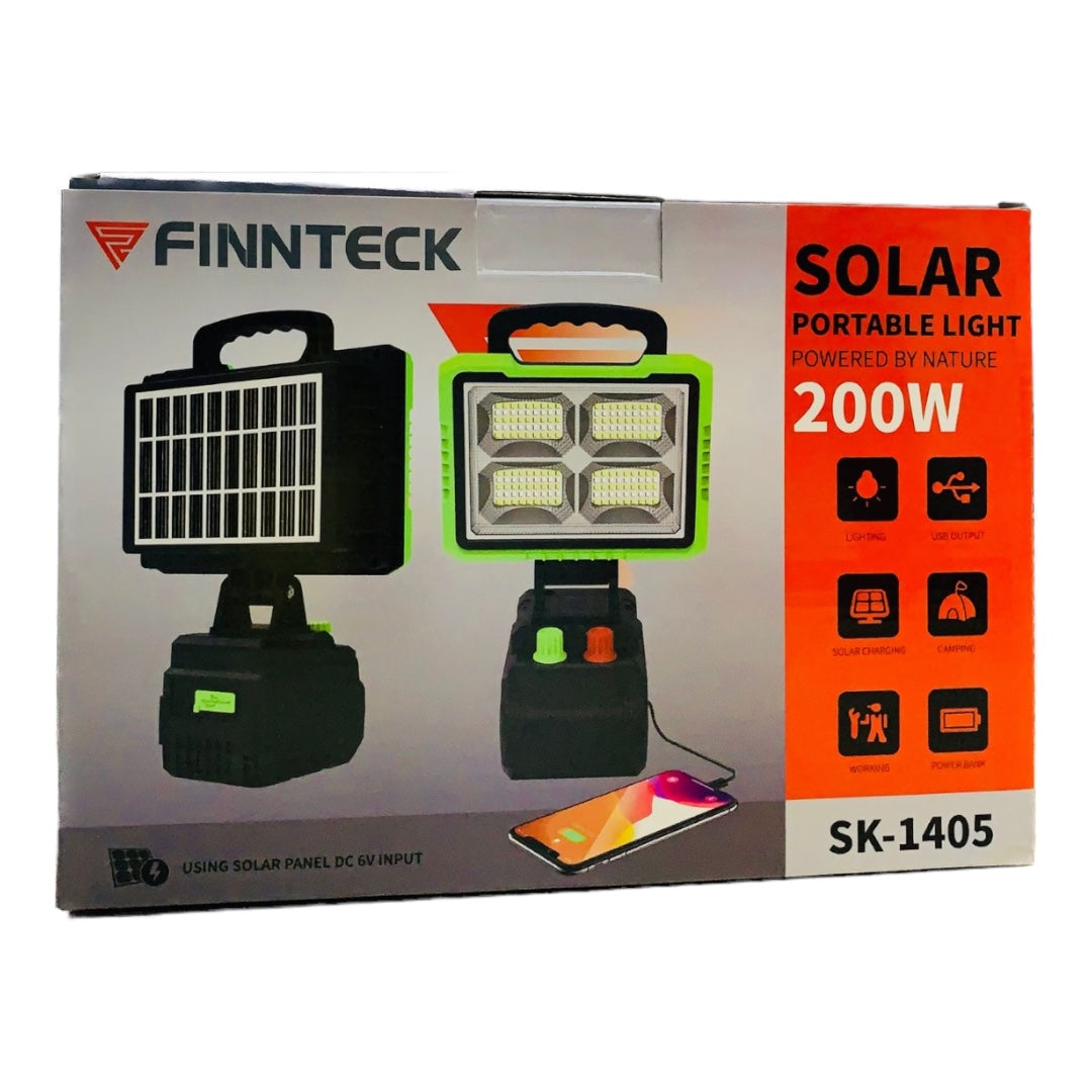 Portable Rechargeable Solar Floodlight with 14000mAh Backup Battery- 200watt & 350watt