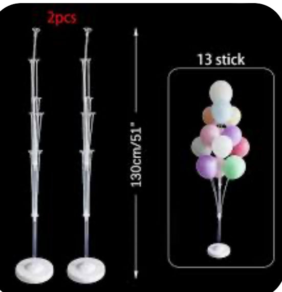 Balloons Stand Balloon Holder Stick – For Birthday , Anniversary and Bridal Shower and Baby Shower Party Balloon Decor Adult Birthday Party Decor - 2 Size Options