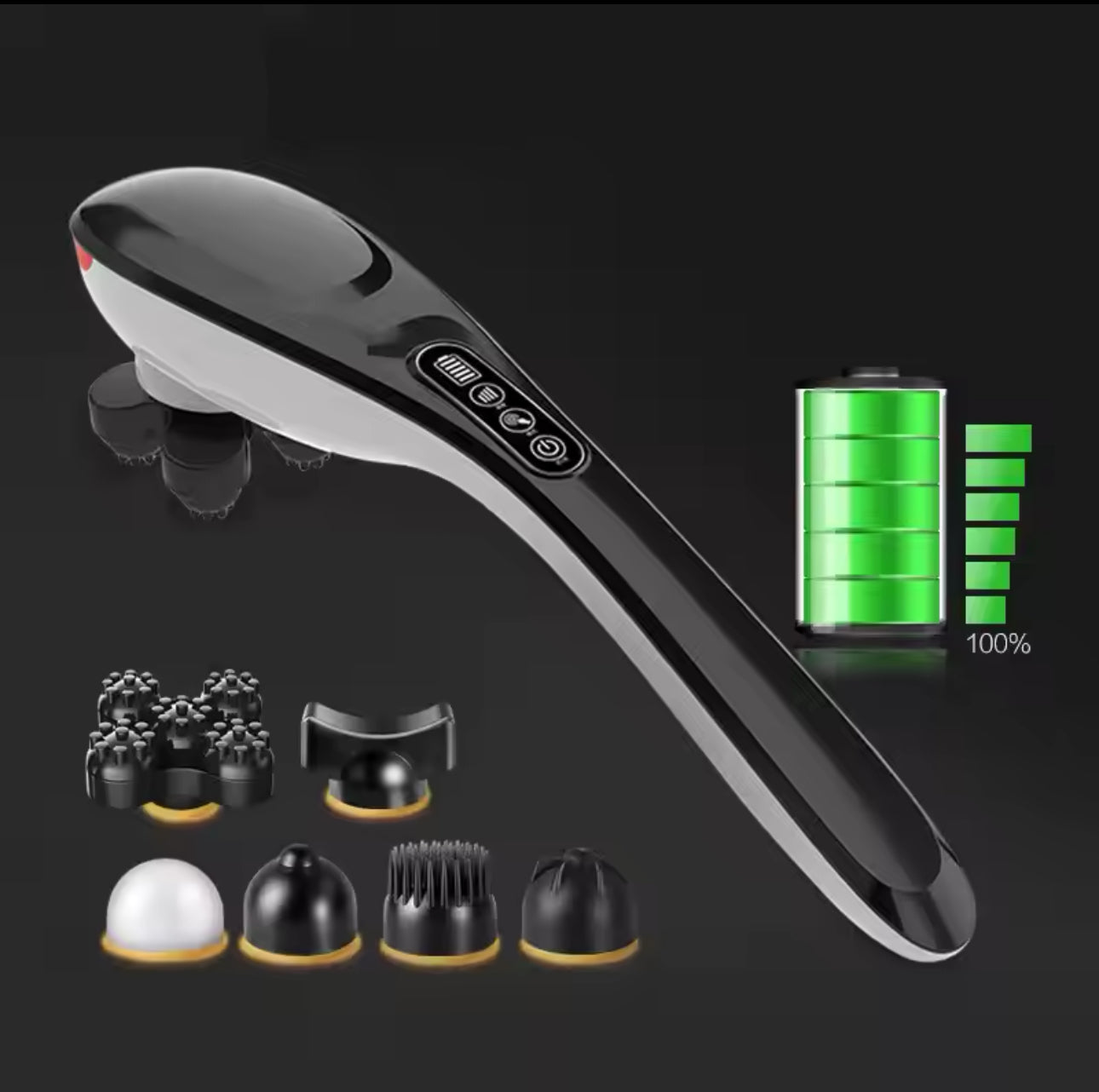 Cordless Handheld Back Massager,Rechargeable Electric Deep Tissue
