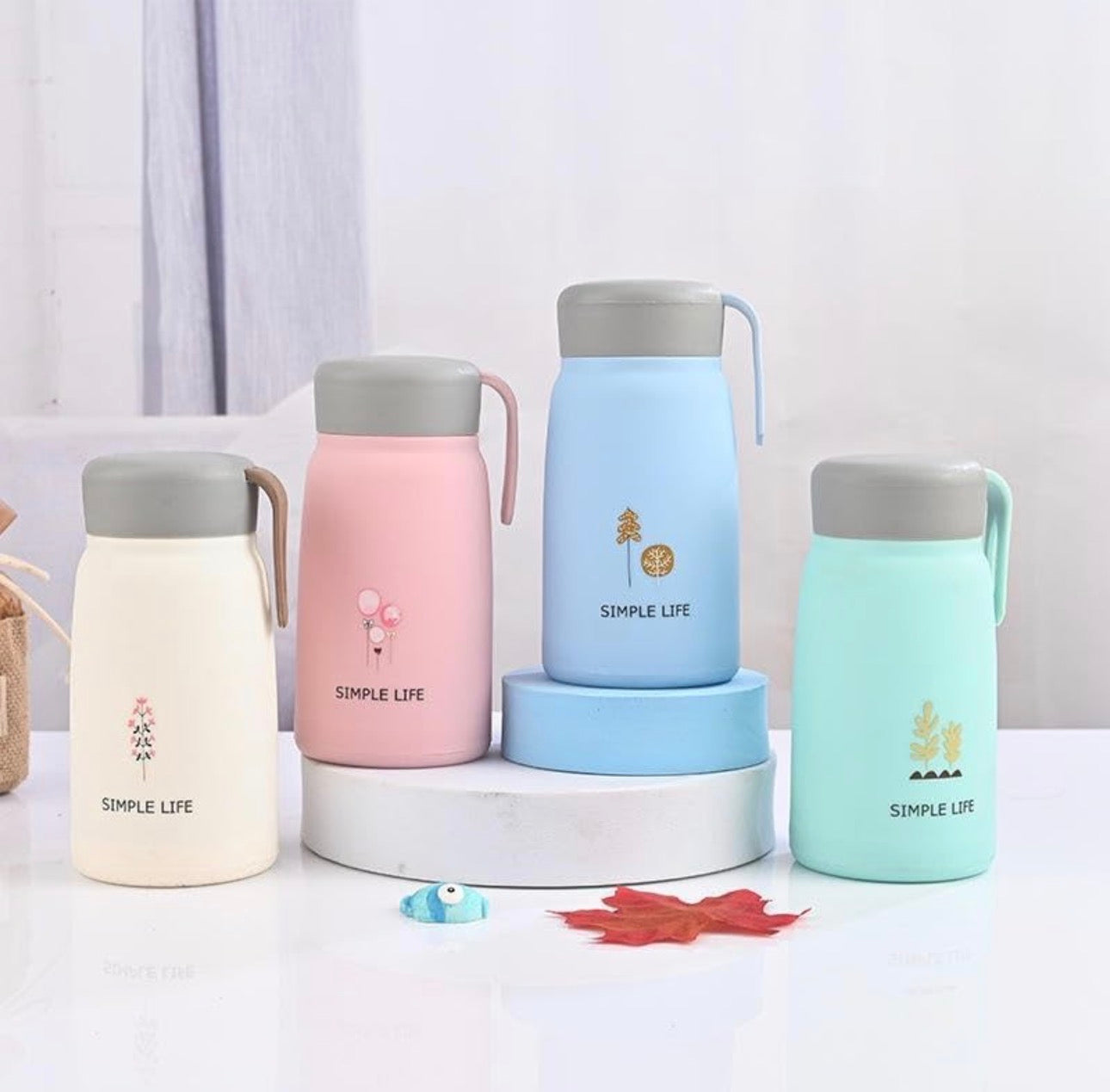 Simple Life Plastic Water Bottles330ml-Various Colours
