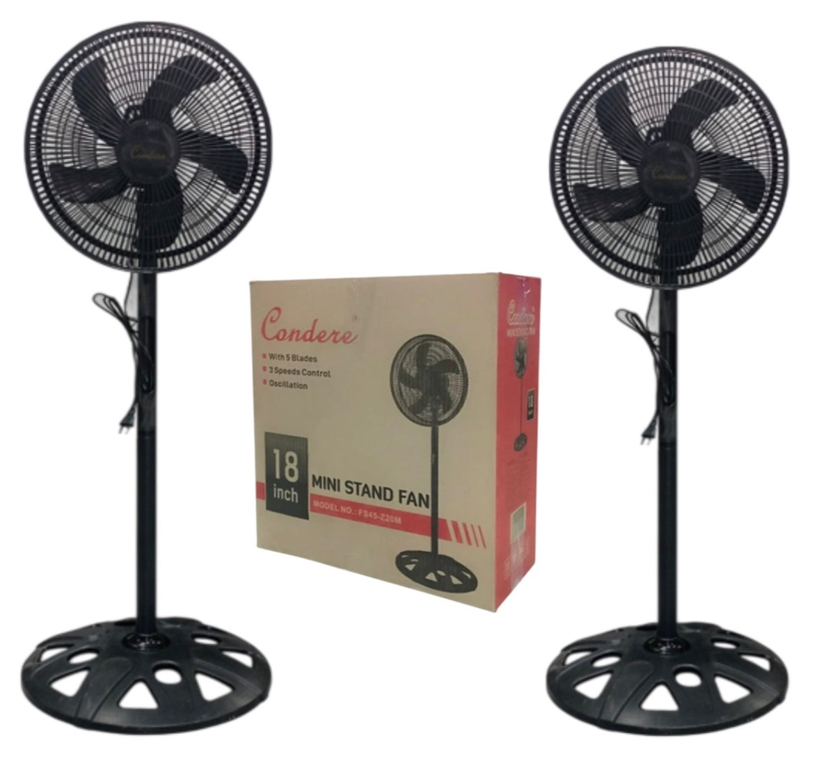 Condere Pedestal 18Inch Fan 2pc Box
