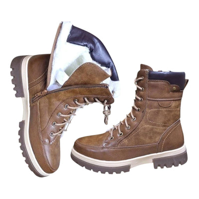 Ladies Faux-Leather Winter Boots