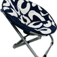 Deluxe Honour Metal & Polyster Moon Chair (Big,Blue & White) & Red/White