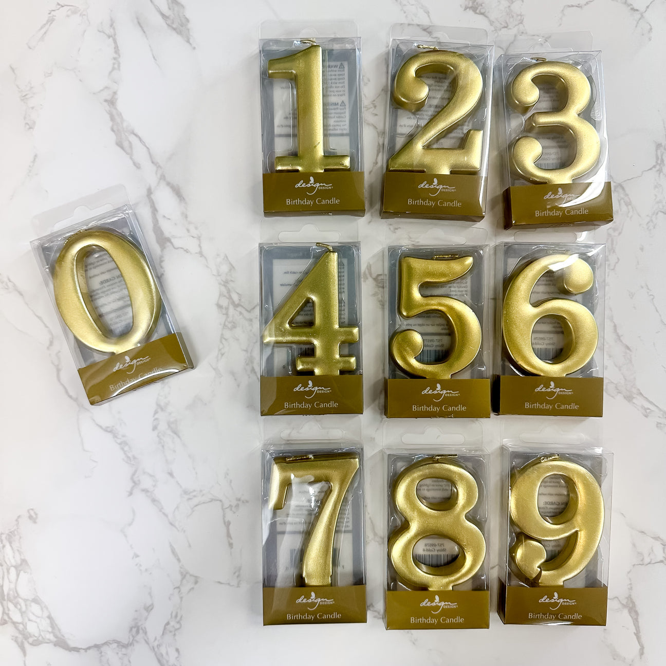 Gold Birthday Candle Number