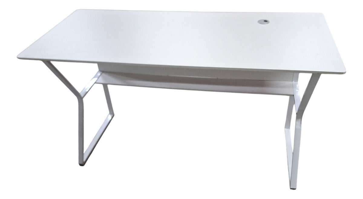 MFurn Computer Desk With Under-Shelf K Shape Leg-Available In Black or White