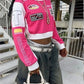 Ladies Motor Biker Cropped Stylish Jacket-Various Colours