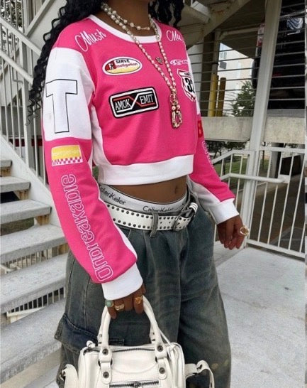 Ladies Motor Biker Cropped Stylish Jacket-Various Colours