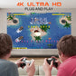 MAX Retro Video Game Console Android11 System Mini Portable Intelligent Projector 720p  Home Projector 64GB 30000 + Games AE-173