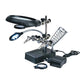 Magnifying Glass with LED Light,2.5X 7.5X 10X Lens Helping Hands Magnifier Soldering Station with Clamp and Alligator Clips for Soldering, Assembly, Repair, Modeling,Crafts