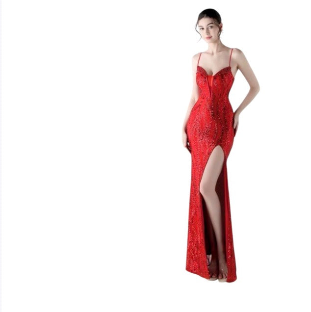 Ladies Floor Length Evening Gown-Various Colours
