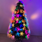 MHome Christmas Tree Pre-Lit Fiber Optic Artificial Pine Christmas Tree,Multicoloured LED Lights & Stand-Various Options