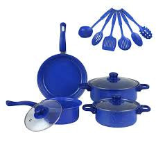 MHome Non-Stick Cookware 13pc Various Colour Options
