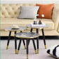 MFurn 3-in-1 Nesting Luxury Marble Side Table Set