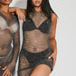 Sparkly Rhinestone See Through Mesh Dress