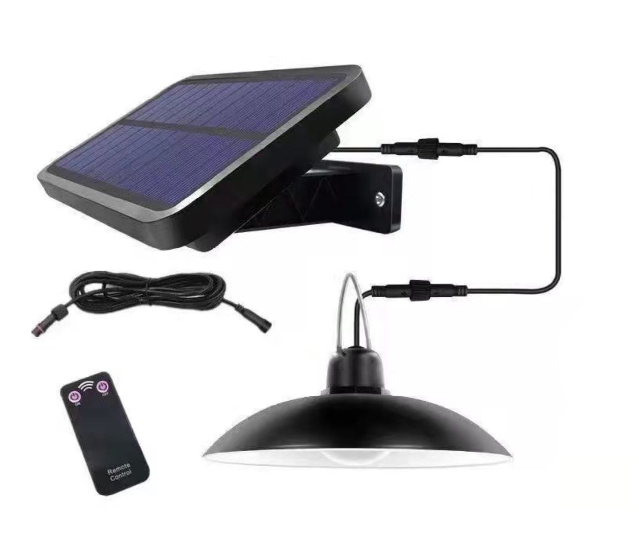 Solar LED Pendant Lights, Dusk to Dawn Auto Lamp with Remote Control