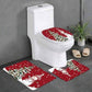 MHome Christmas Bathroom-Toilet Set with Rugs for Bathroom Decor Set3pc