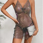 Sparkly Rhinestone See Through Mesh Dress
