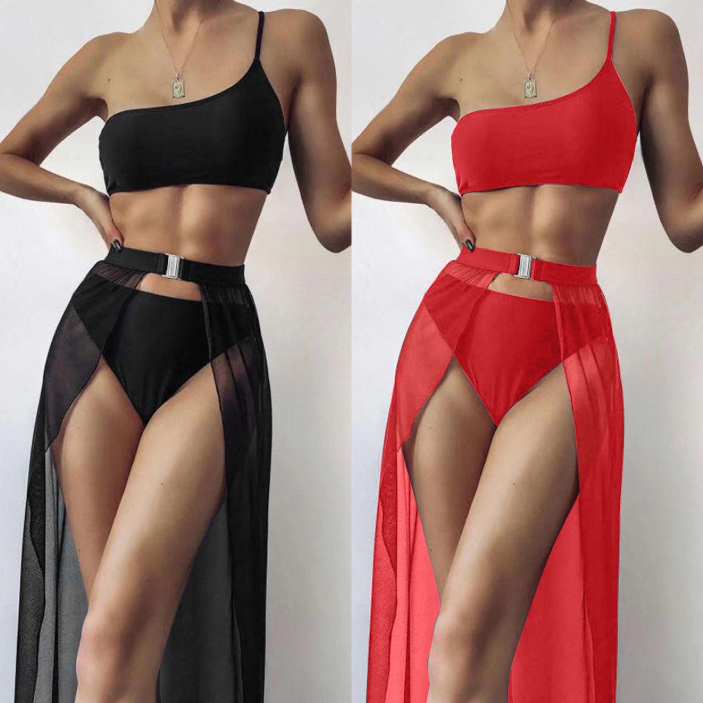 Women’s Sexy 3 Pieces Bikini Set Swimsuit and Beach Cover-Up-Various Colours