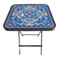 MFurn Foldable Square Glass Table 60X60cm  With Decorative Top